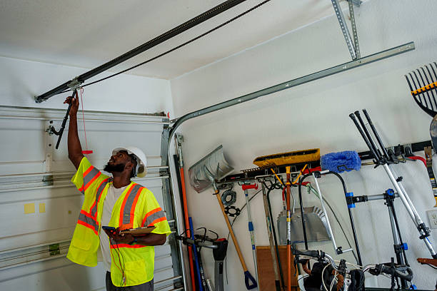 Professional Garage Door Panel Replacement technician working in Cheboygan, MI
